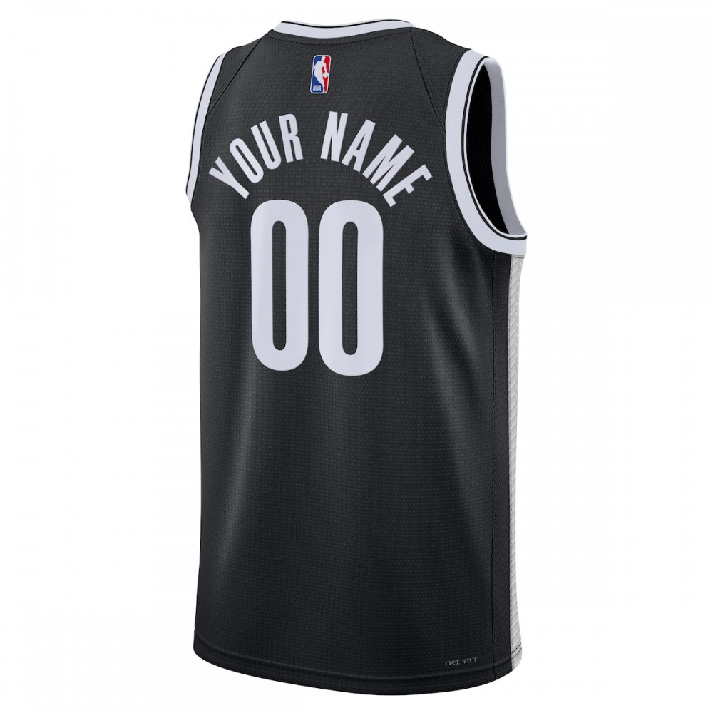 Brooklyn Nets Unisex 2022/23 Swingman Custom Jersey Black - Icon Edition-Pro Kit Vault | Brand New 26/27 Sports Jerseys